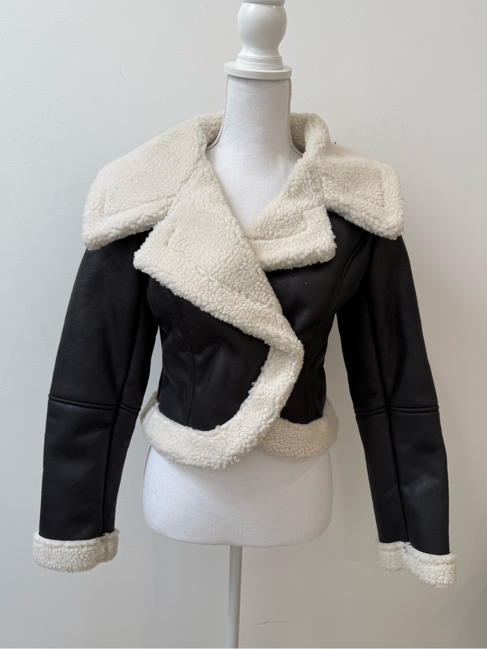 Black Faux Fur Jacket - Picture 4 of 7